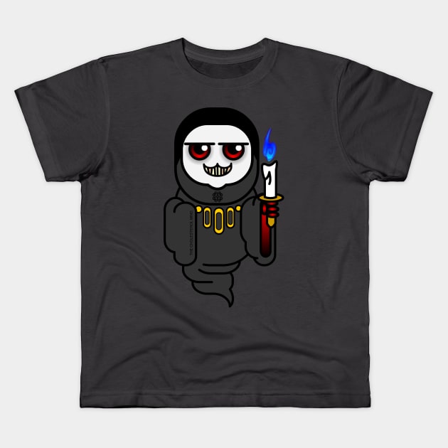 GRINNING GHOST Kids T-Shirt by cholesterolmind